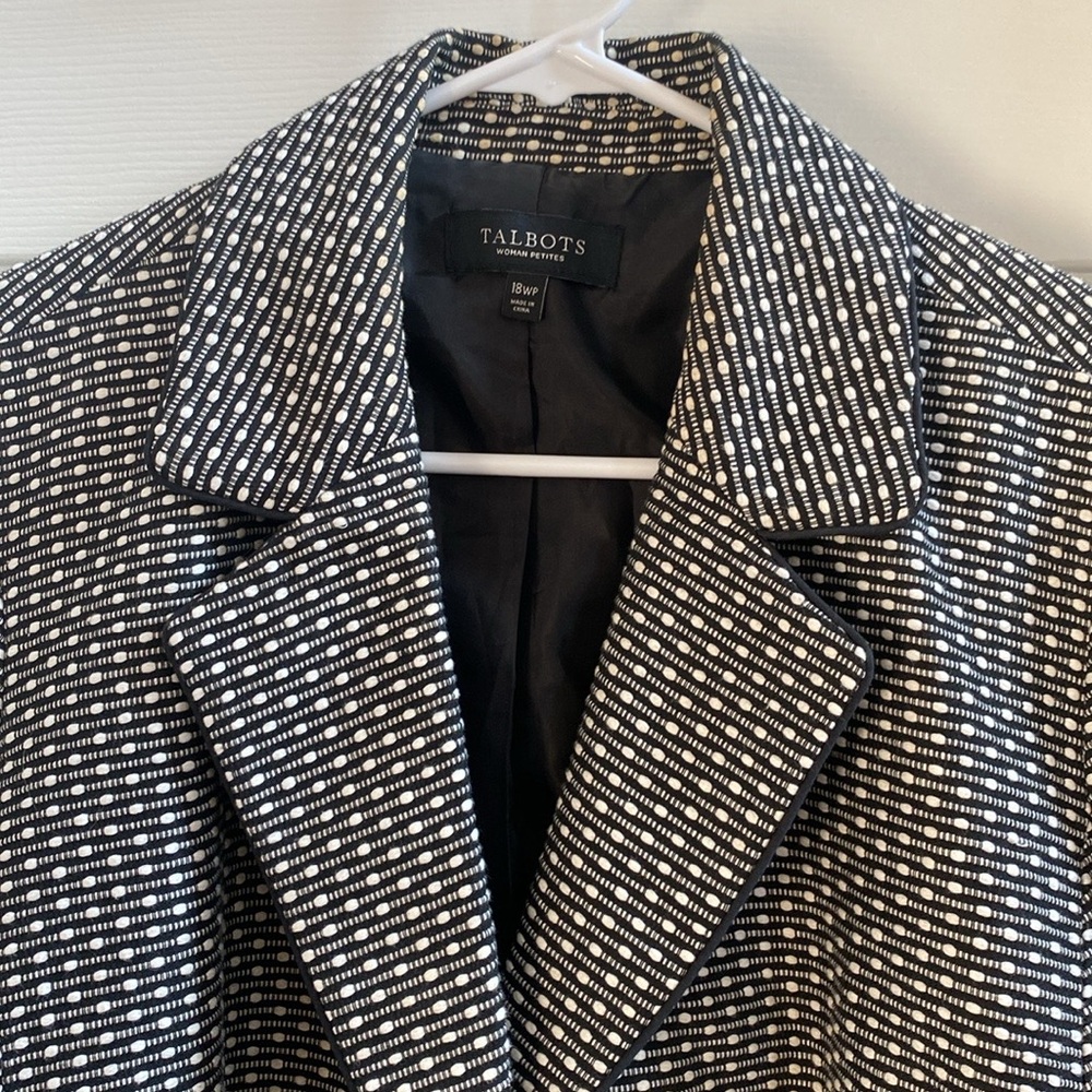 Talbots Black & White Patterned Jacket - image 3